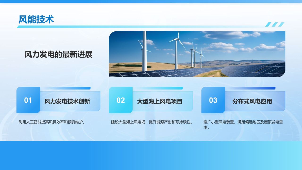 蓝色科技风科技与可持续发展PPT模板