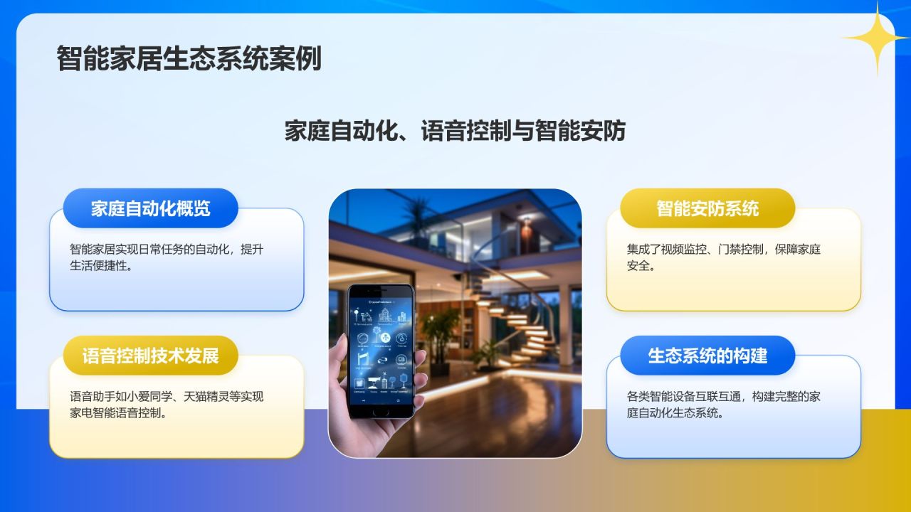 蓝色简约风科技创新案例研究PPT模板
