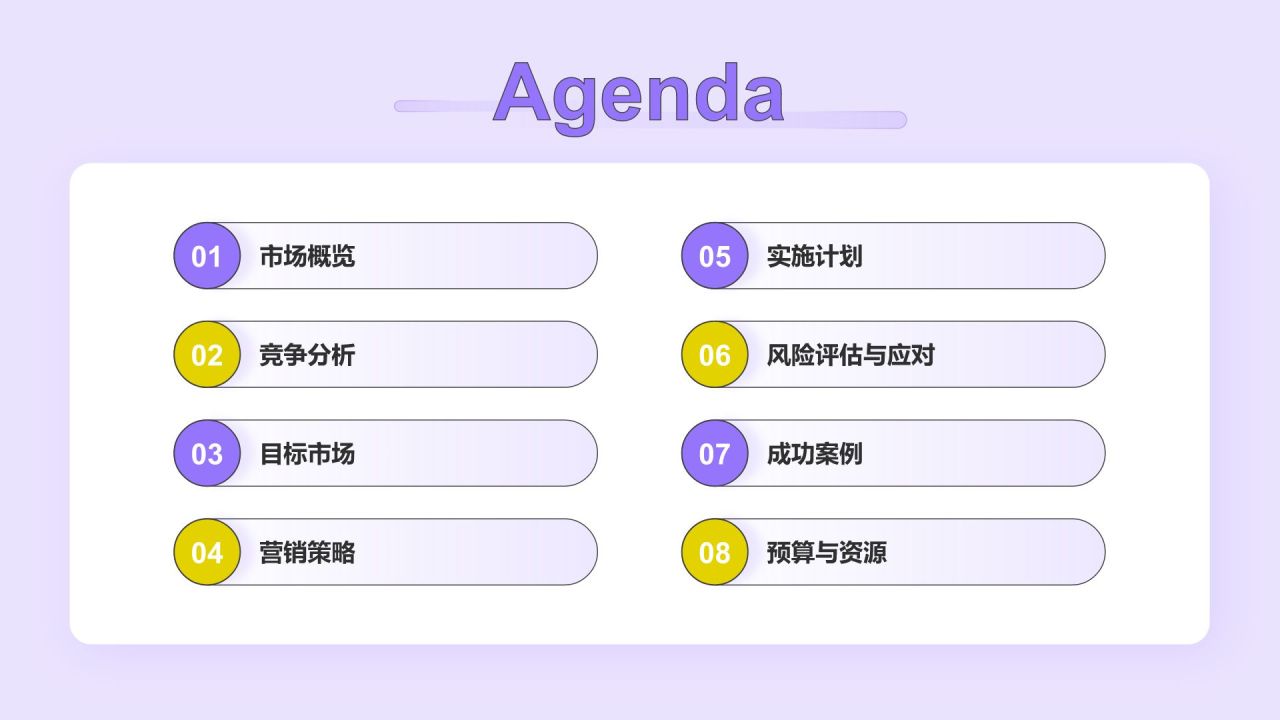 紫色孟菲斯市场分析与营销策略总结汇报PPT模板