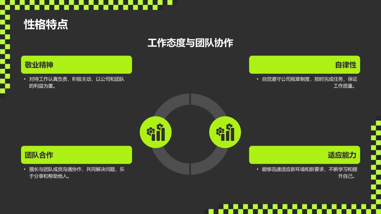 绿色酸性风动效专题-职场个人介绍PPT模板