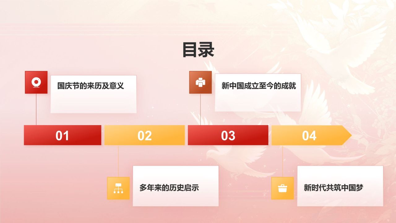 红色党政风国庆节PPT模板