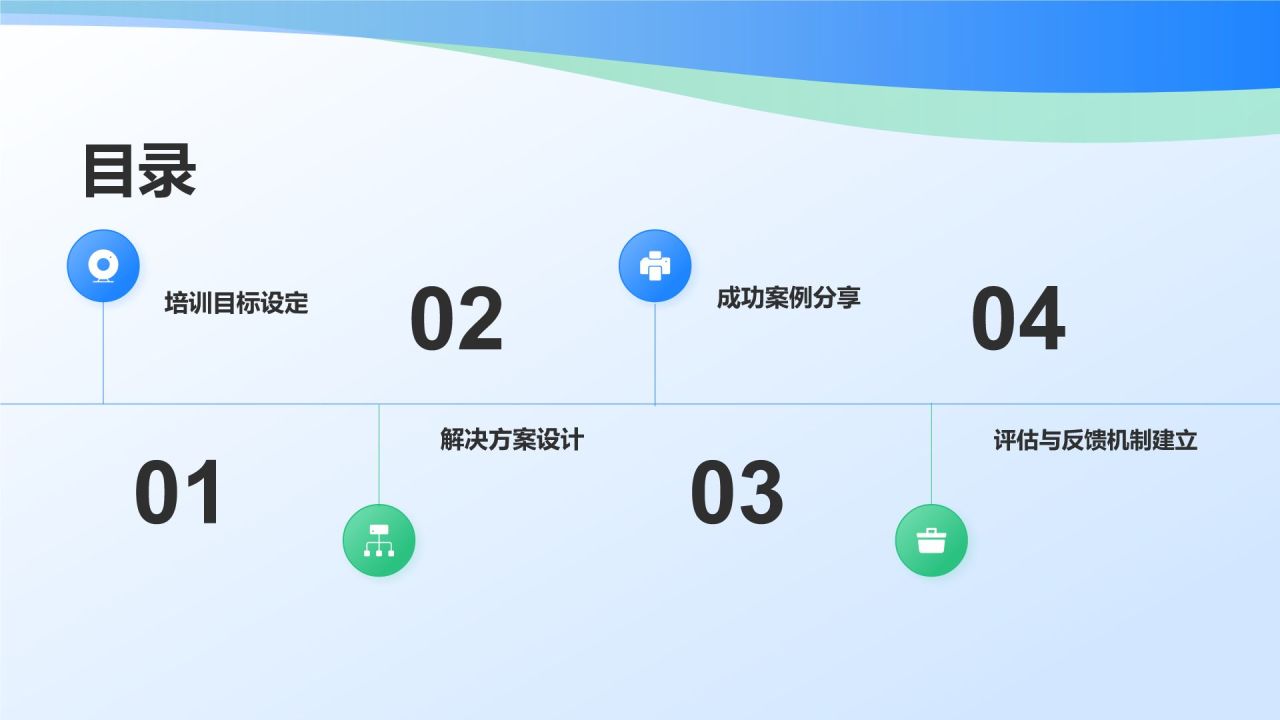 蓝色商务风问题解决与优化方案PPT模板