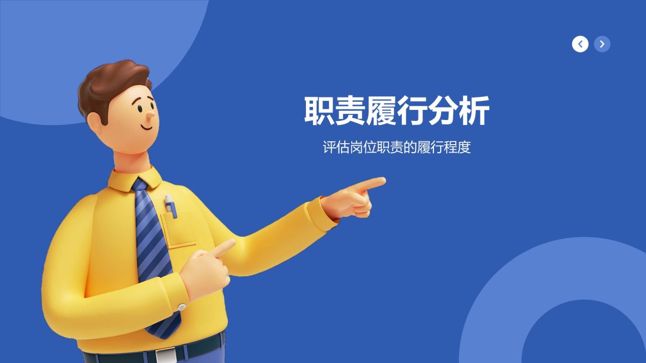 蓝色3D风动效专题——述职报告PPT模板
