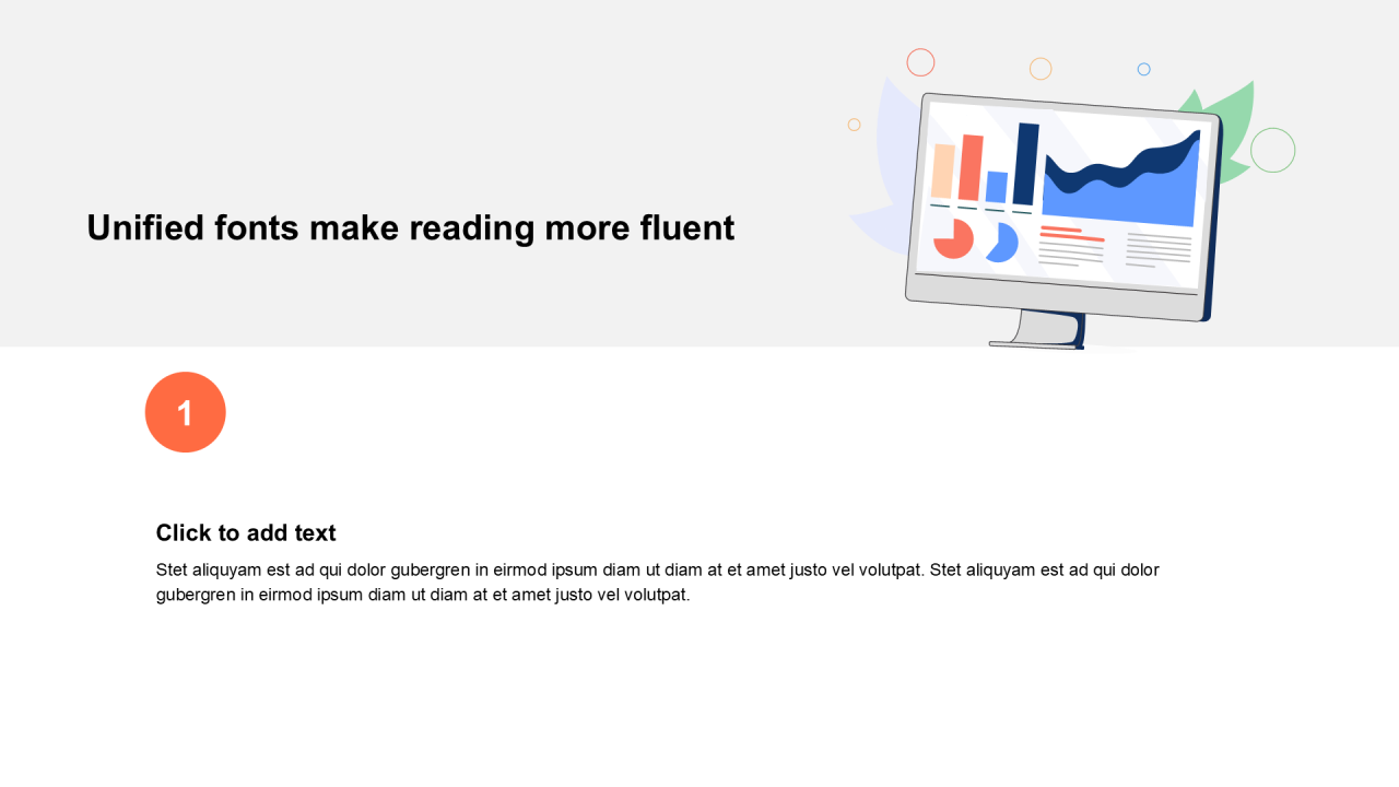 扁平纯文字PPT列表