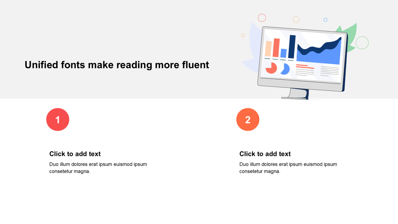 扁平纯文字PPT列表