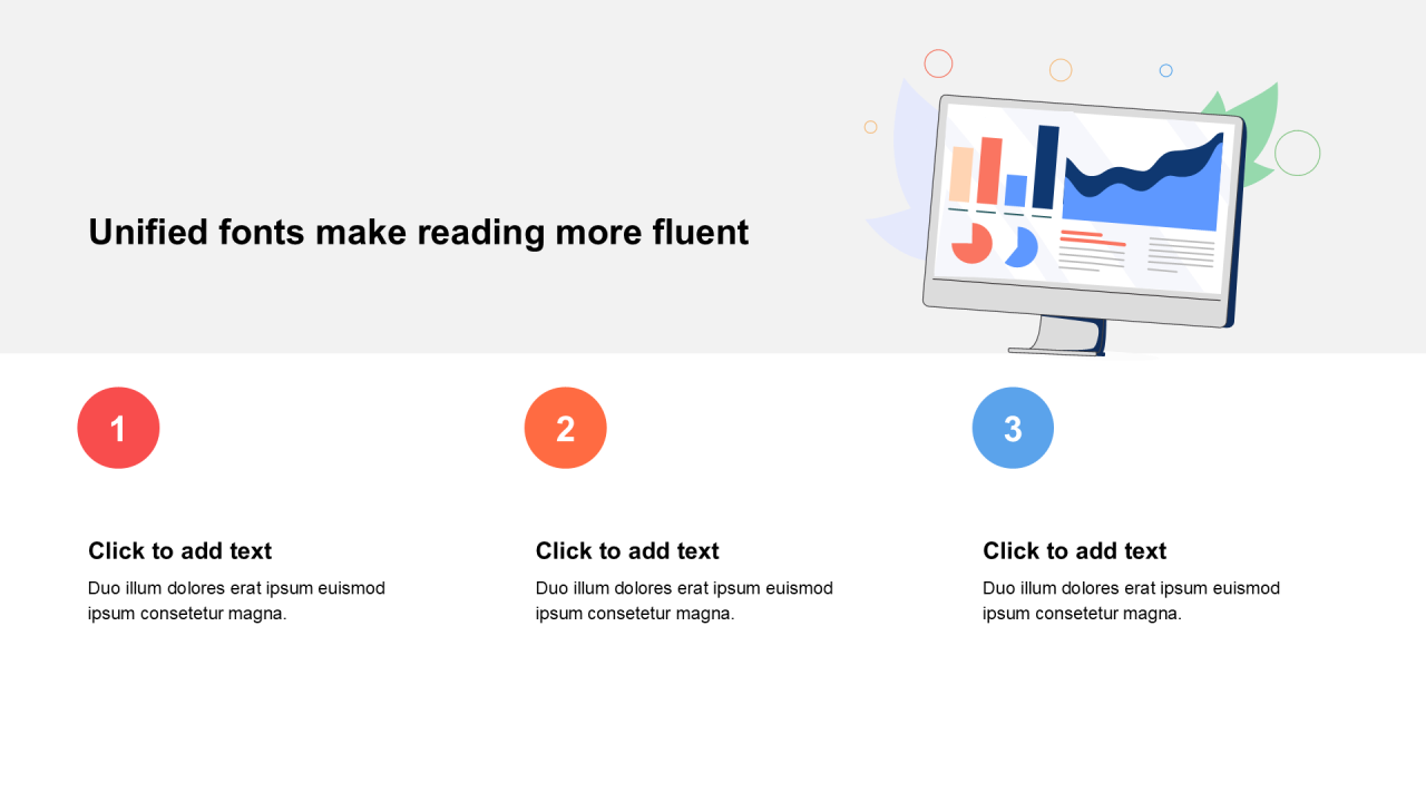 扁平纯文字PPT列表