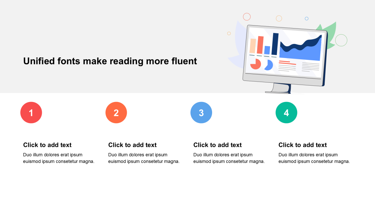 扁平纯文字PPT列表