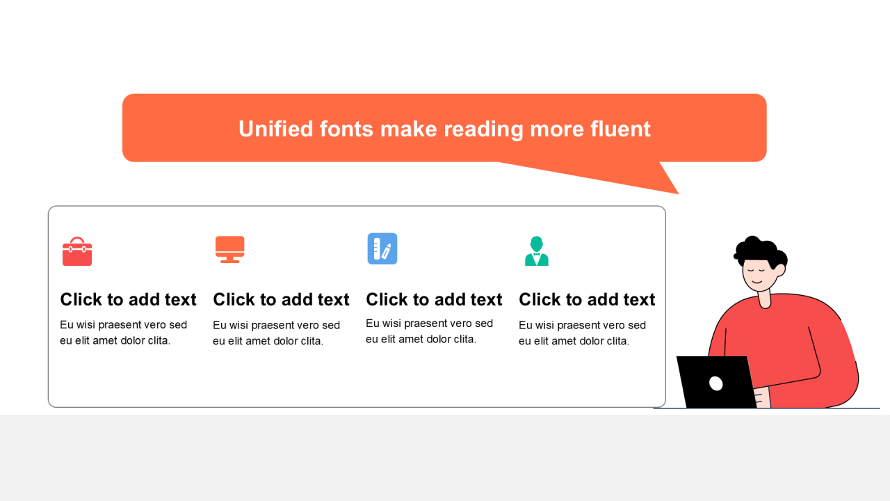 扁平纯文字PPT列表