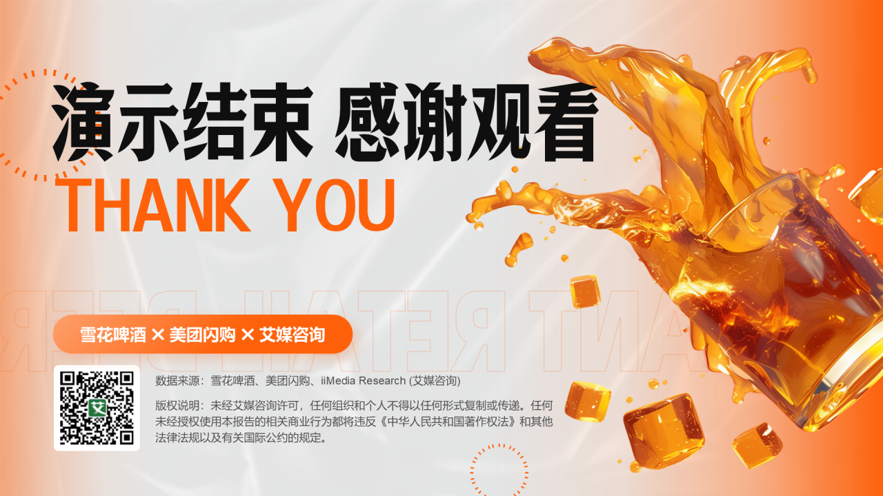 橙色创意时尚中国即时零售啤酒品类趋势白皮书PPT模板