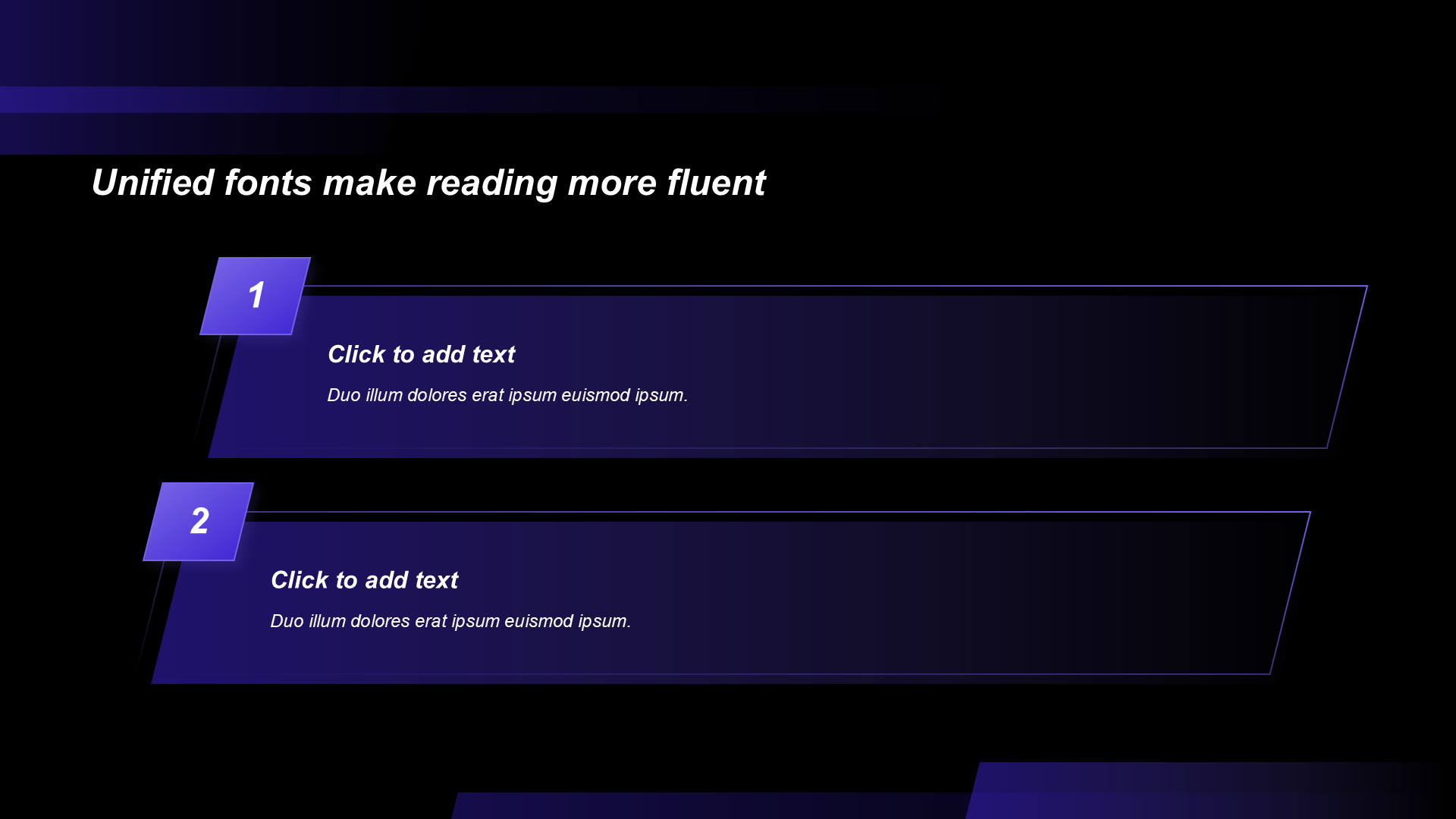 渐变纯文字PPT列表