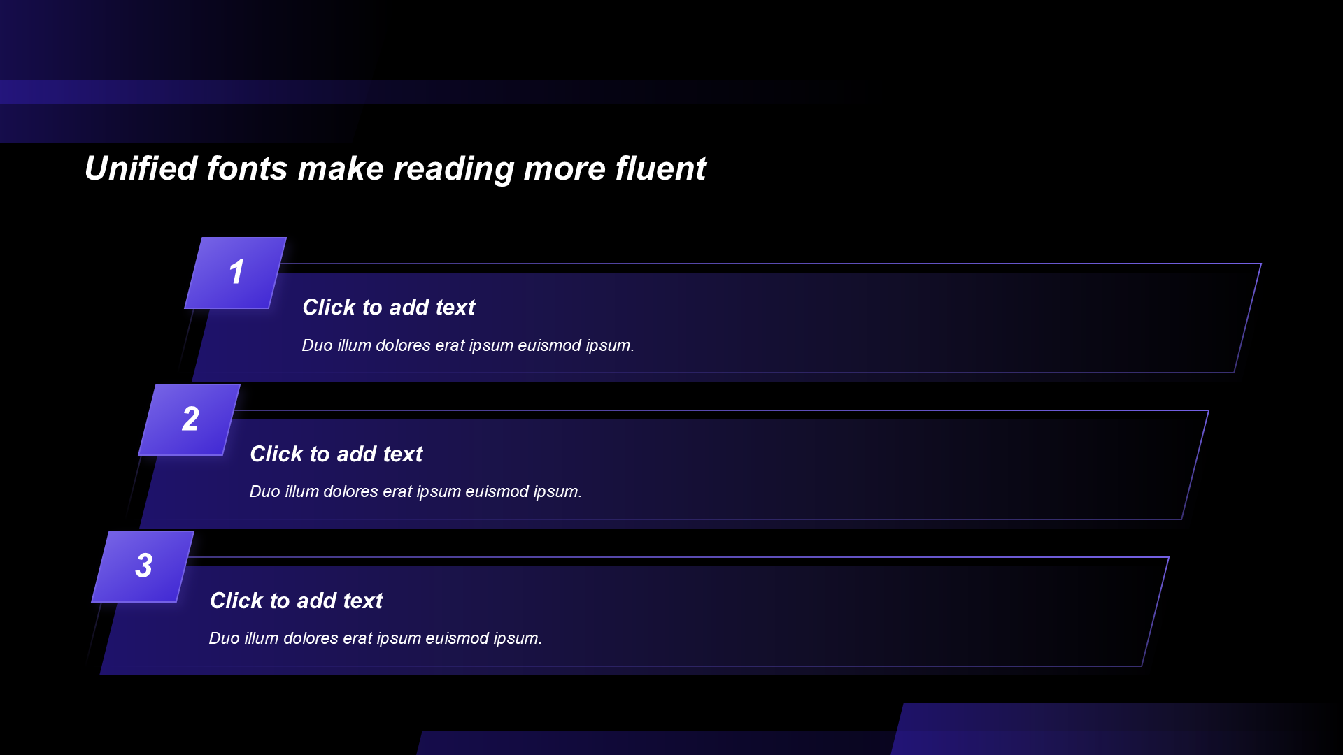 渐变纯文字PPT列表