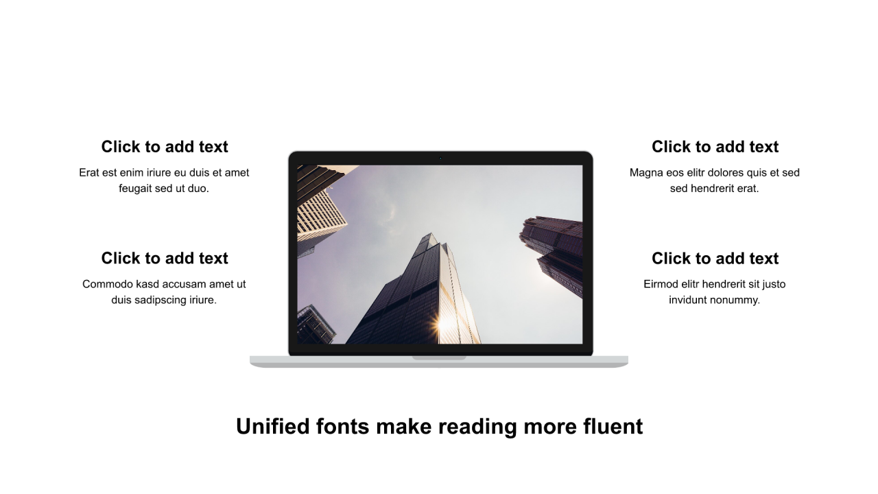 多色矩形扁平4项PPT列表