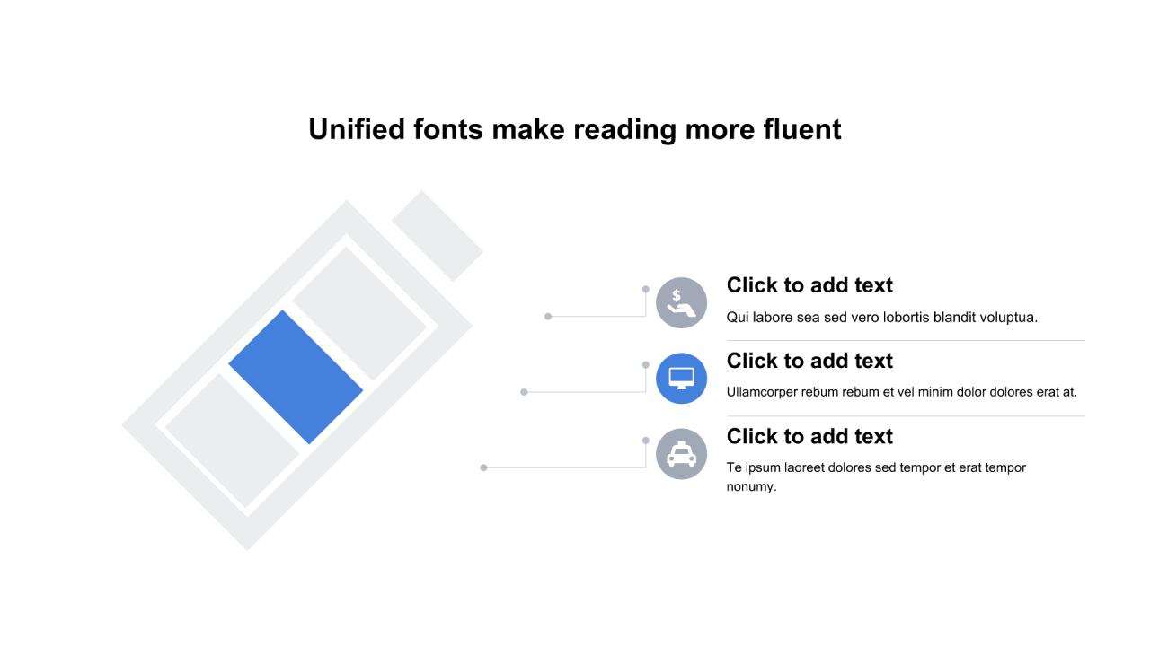 多色圆形扁平4项PPT列表