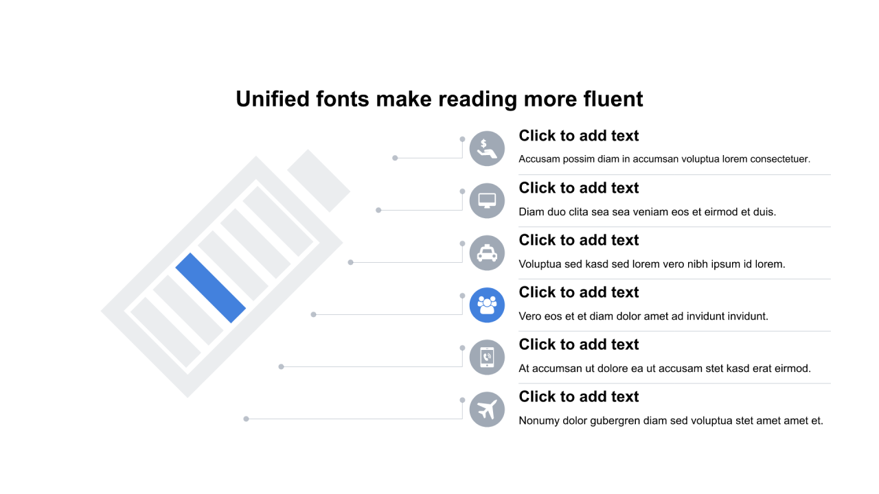 多色圆形扁平4项PPT列表