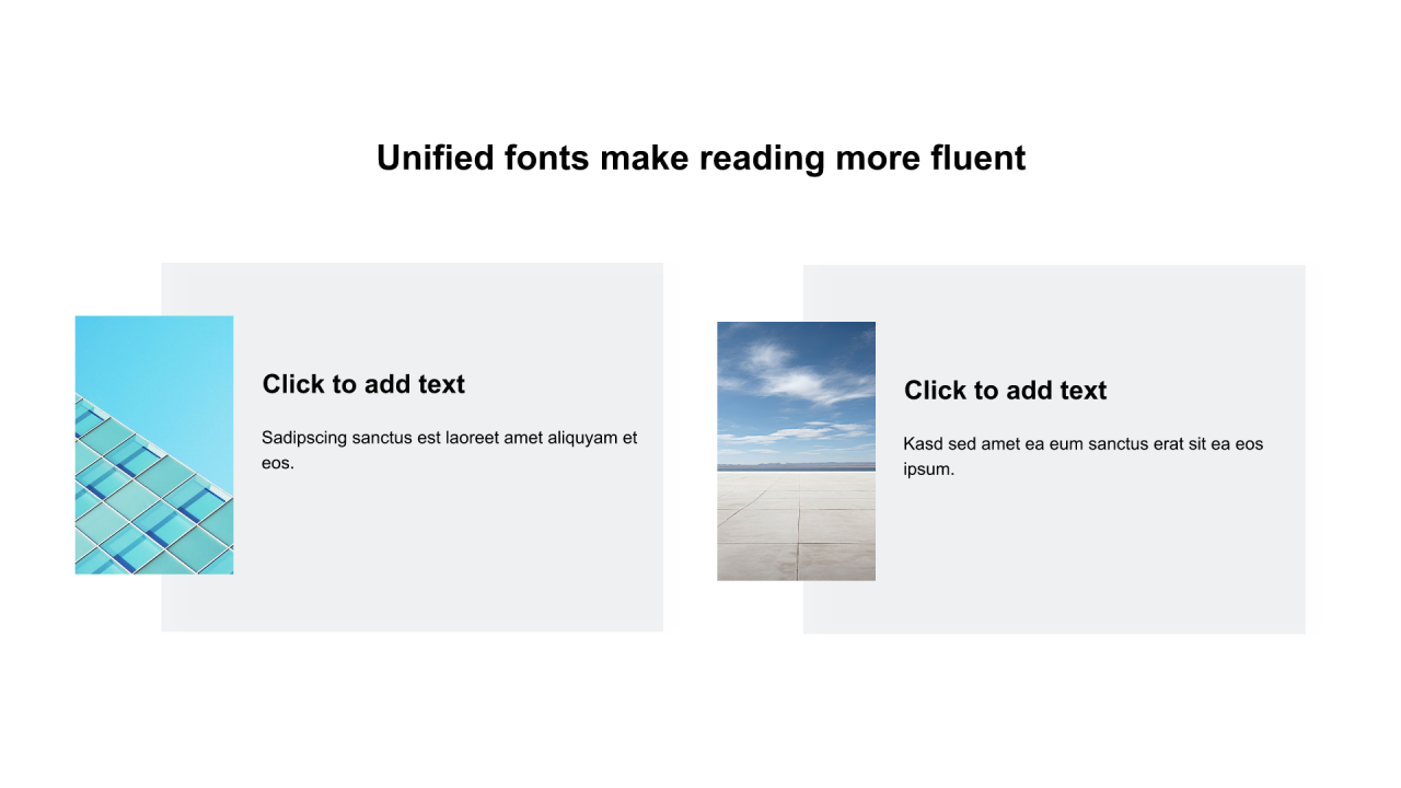 多色矩形阴影2项PPT列表