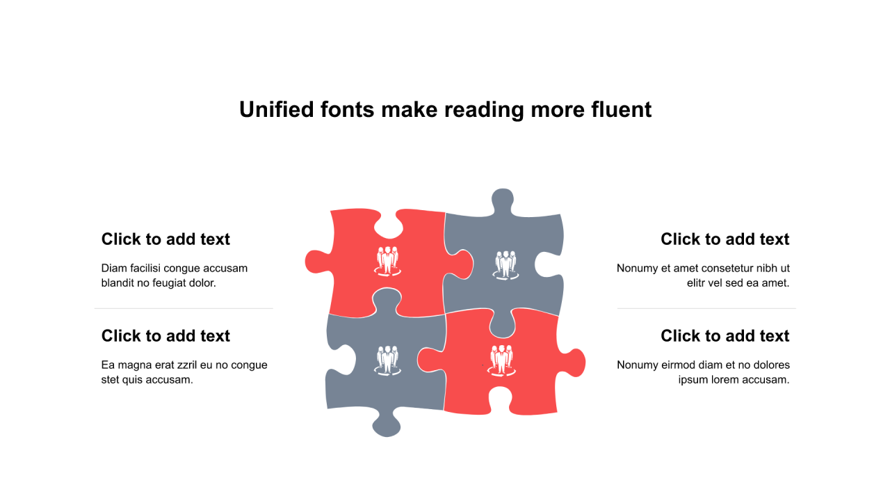多色矩形扁平4项PPT列表