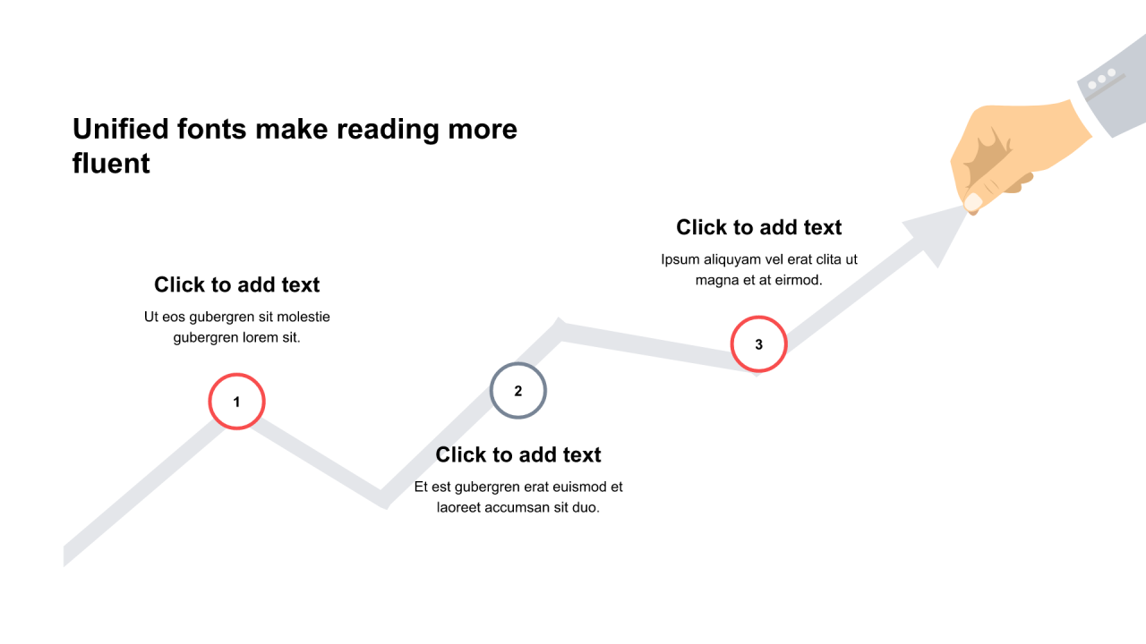 多色圆形扁平6项PPT流程