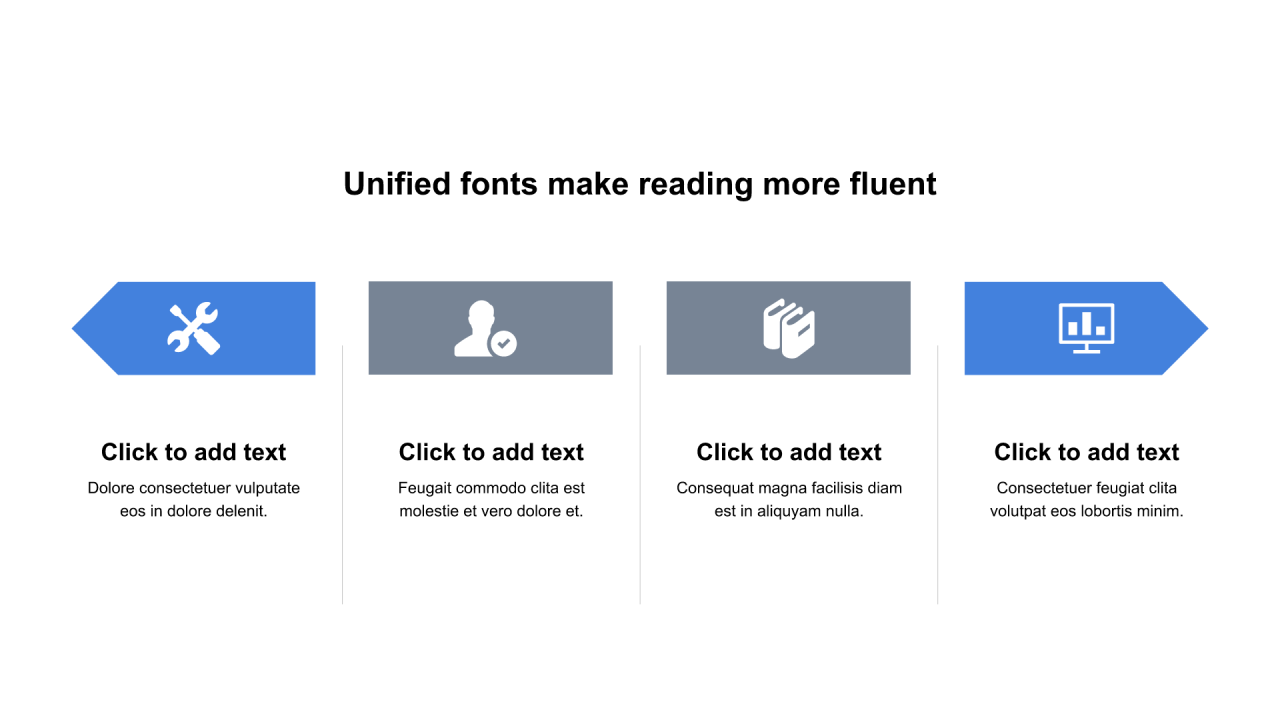 红色矩形扁平4项PPT列表