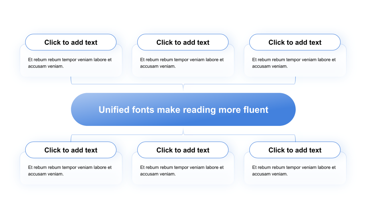 渐变纯文字PPT层次结构