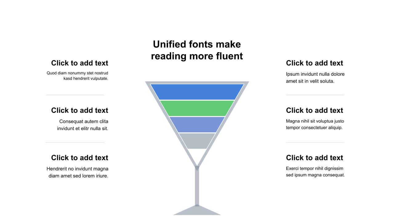 多色插画扁平6项PPT列表