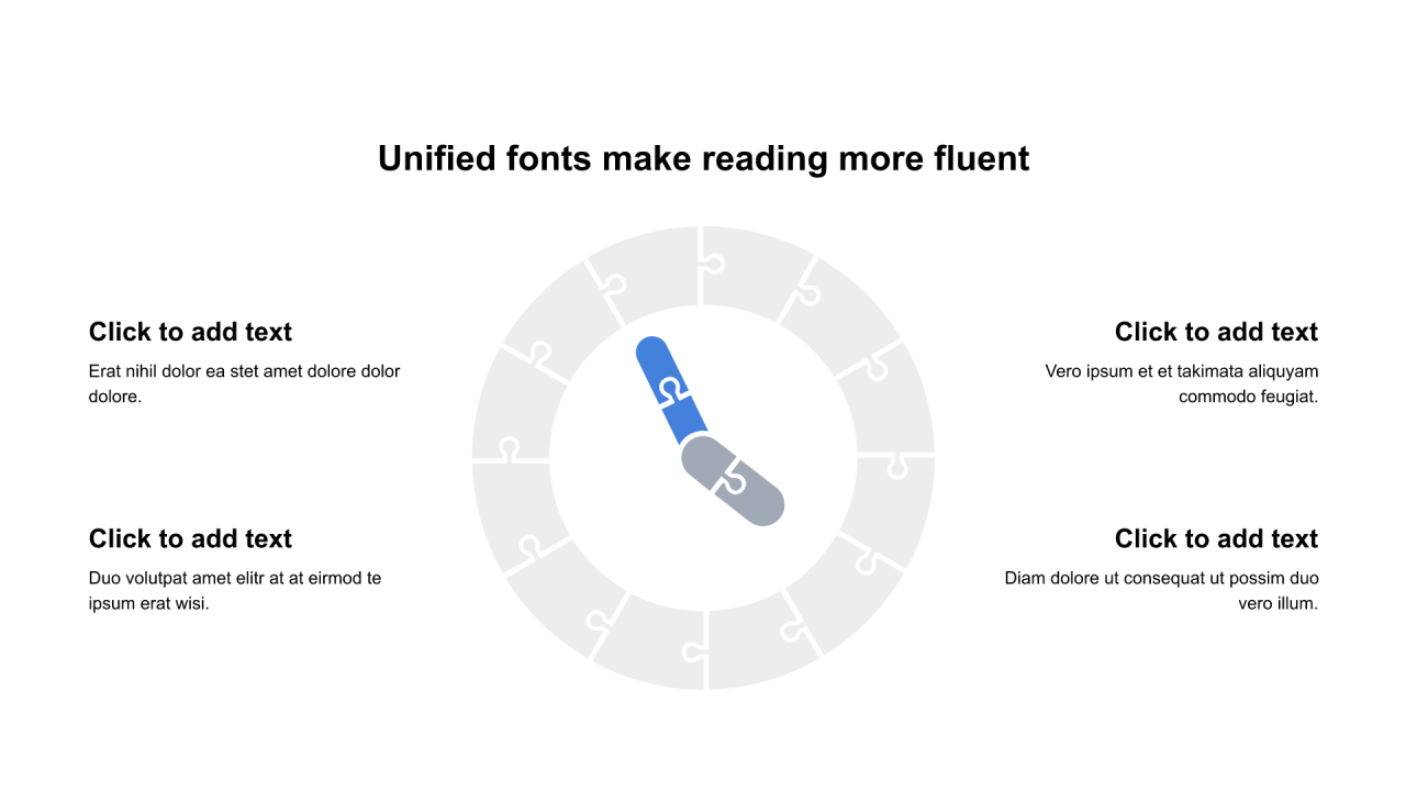 多色圆形扁平2项PPT关系
