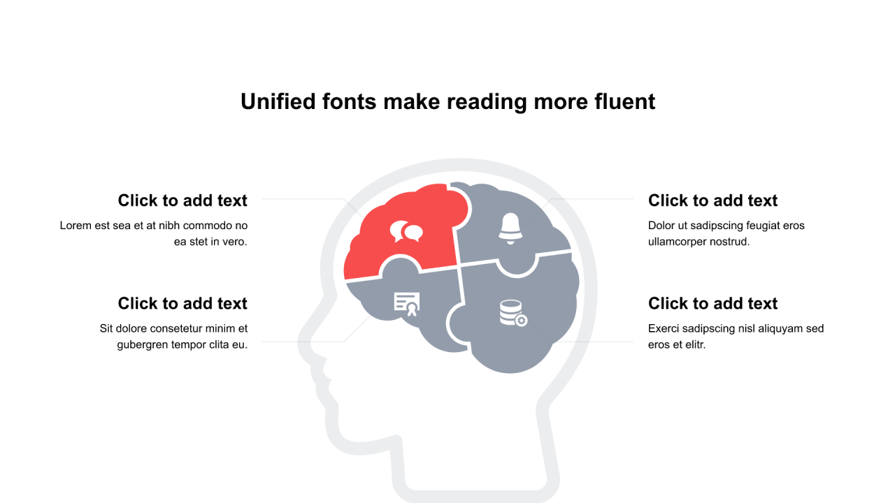 多色圆形扁平4项PPT列表