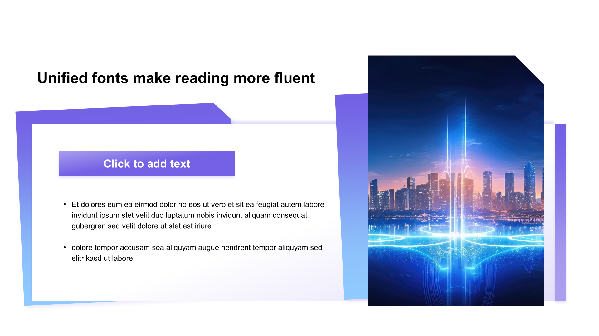 渐变含图片占位PPT列表