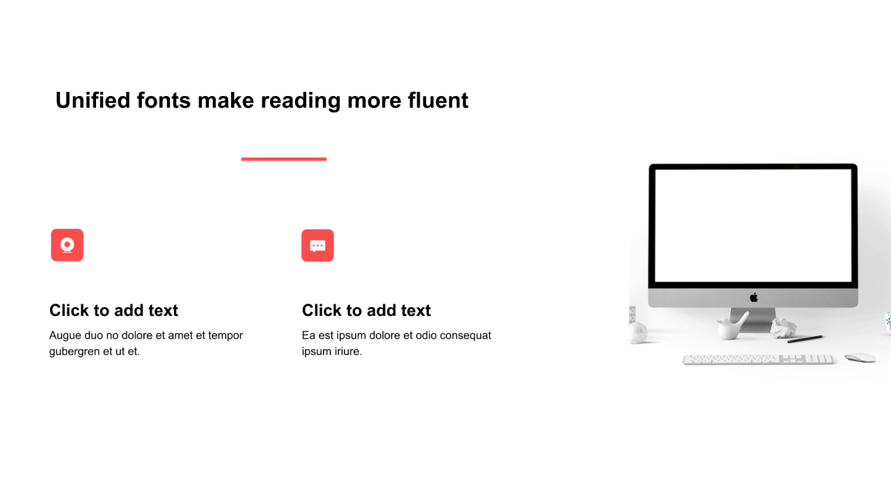 红色矩形扁平2项PPT关系