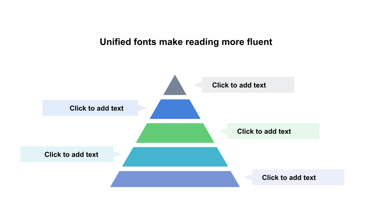 多色三角形扁平5项PPT棱锥