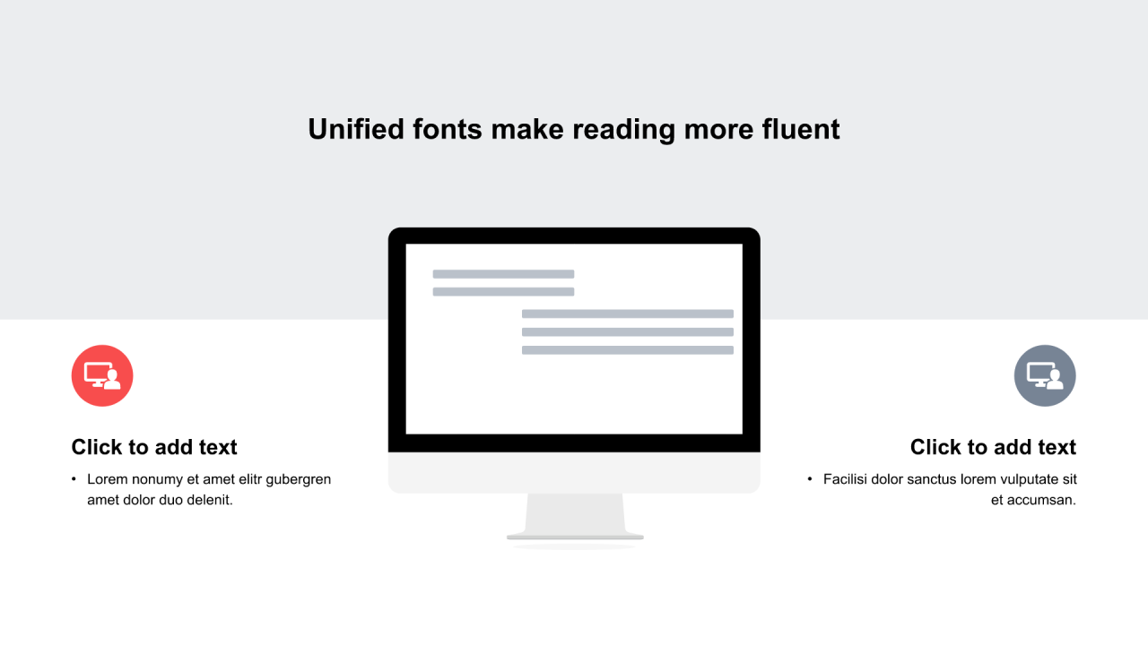 多色圆形扁平2项PPT关系