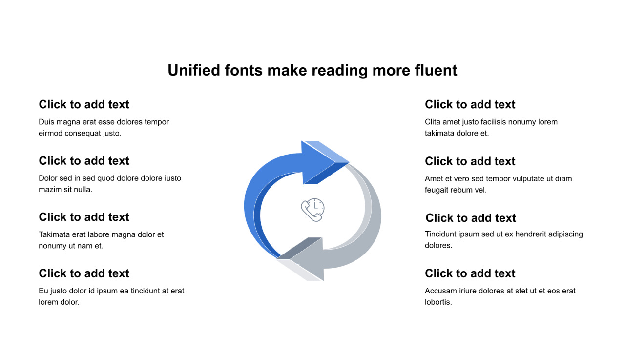 红色矩形扁平8项PPT关系