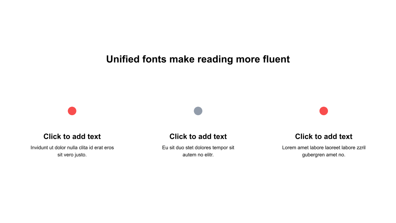 蓝色圆角矩形阴影3项PPT流程
