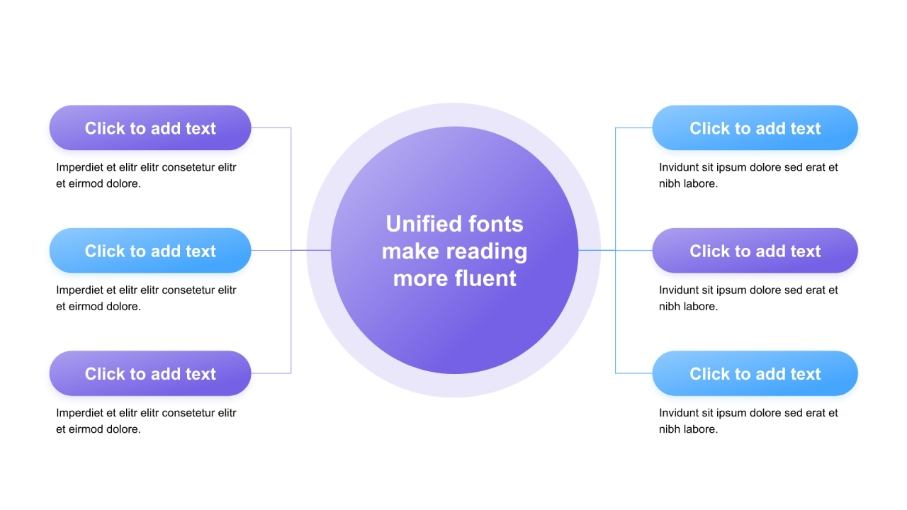 渐变纯文字PPT层次结构