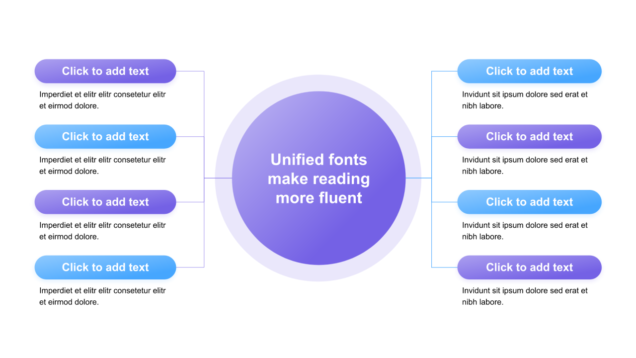 渐变纯文字PPT层次结构