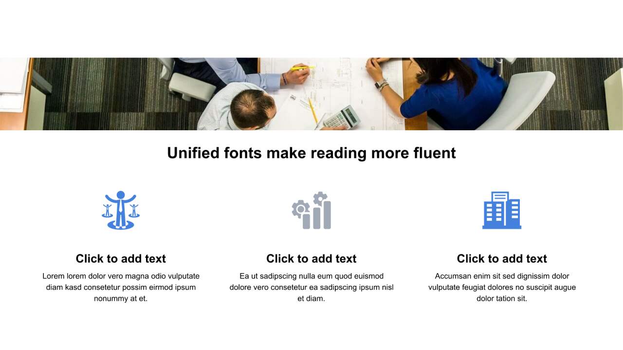 多色矩形扁平3项PPT列表