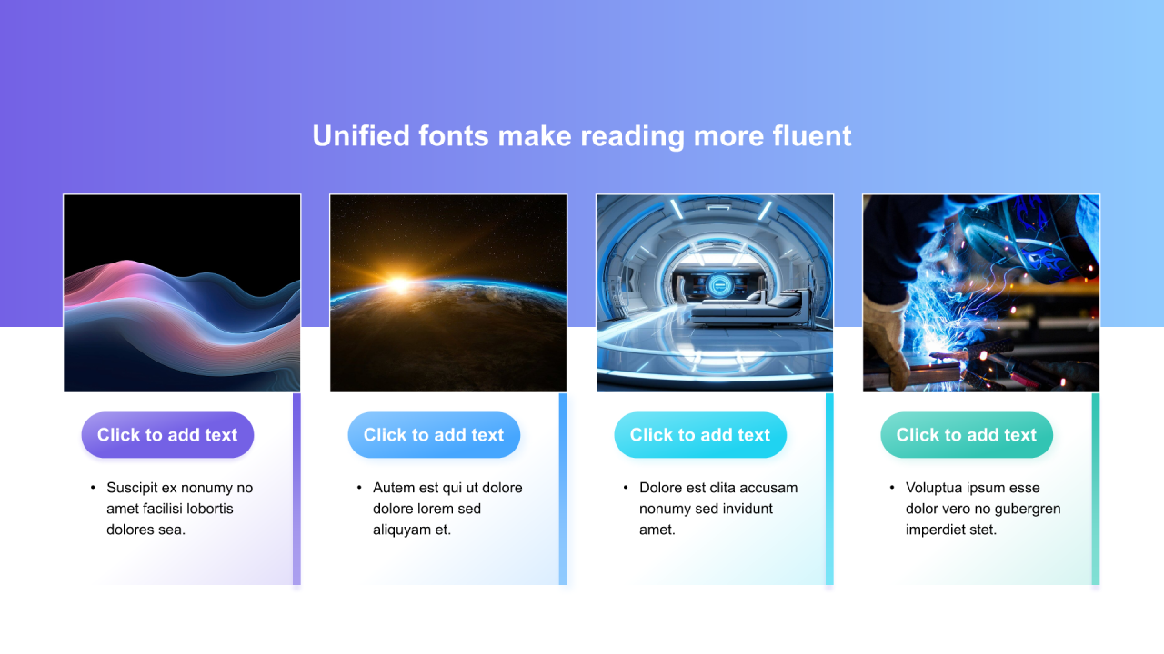 渐变含图片占位PPT列表