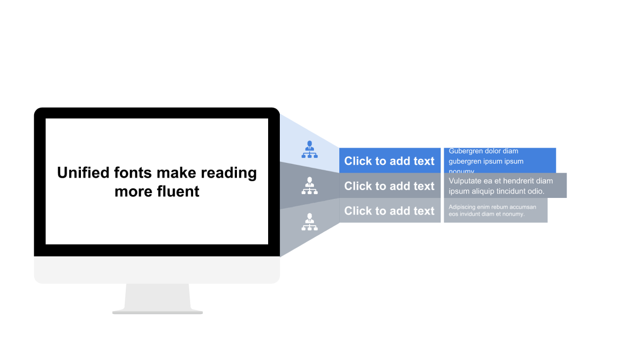 多色矩形扁平3项PPT列表
