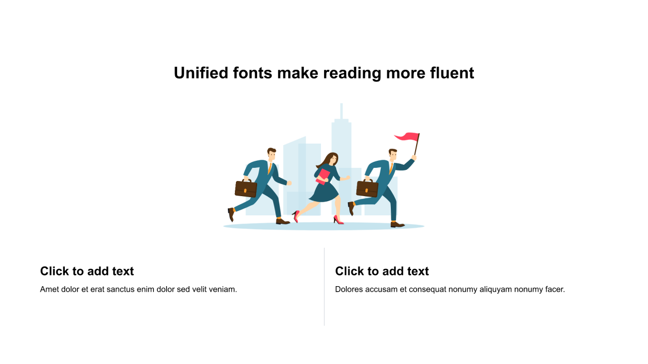 多色圆形扁平4项PPT列表