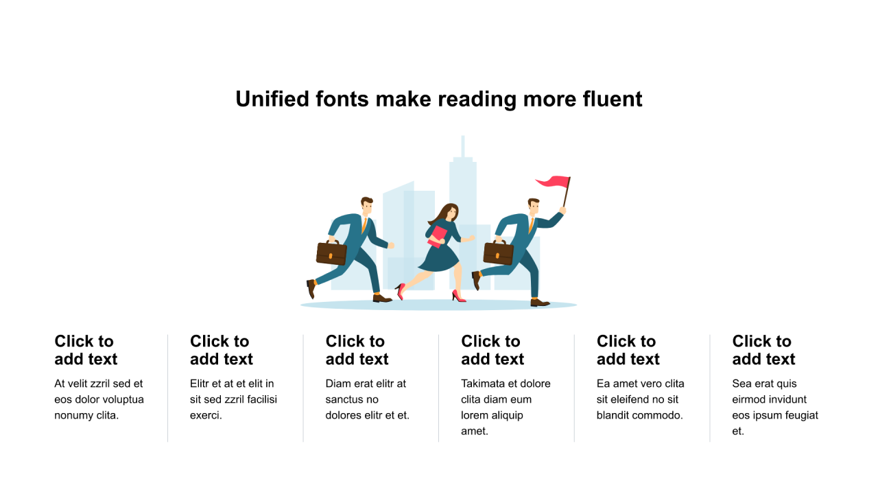 多色圆形扁平4项PPT列表