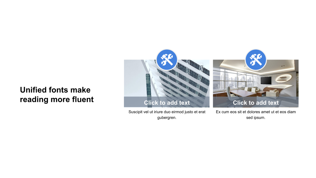 多色圆形扁平2项PPT关系