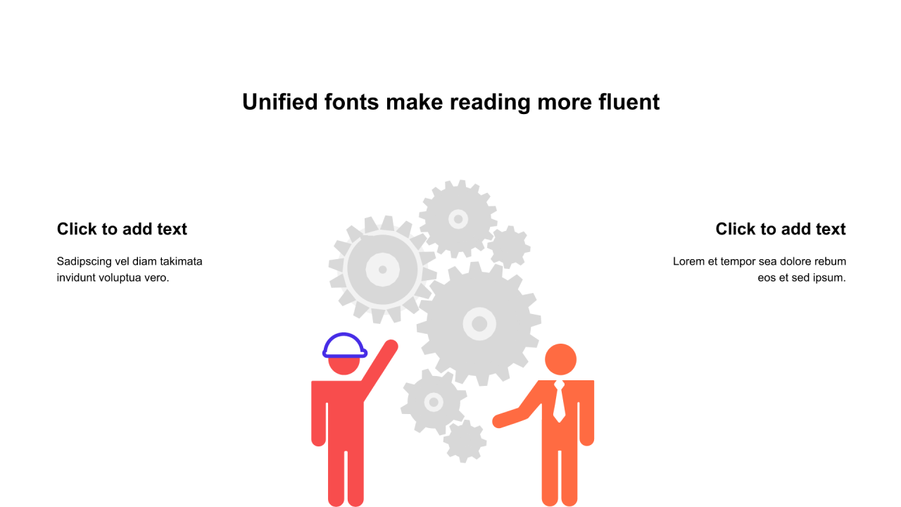 多色圆形扁平2项PPT关系
