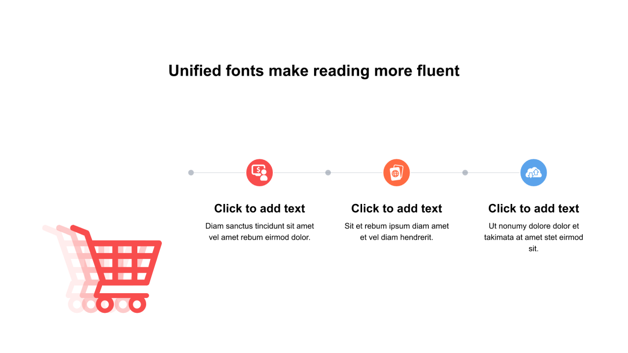 多色圆形扁平6项PPT流程
