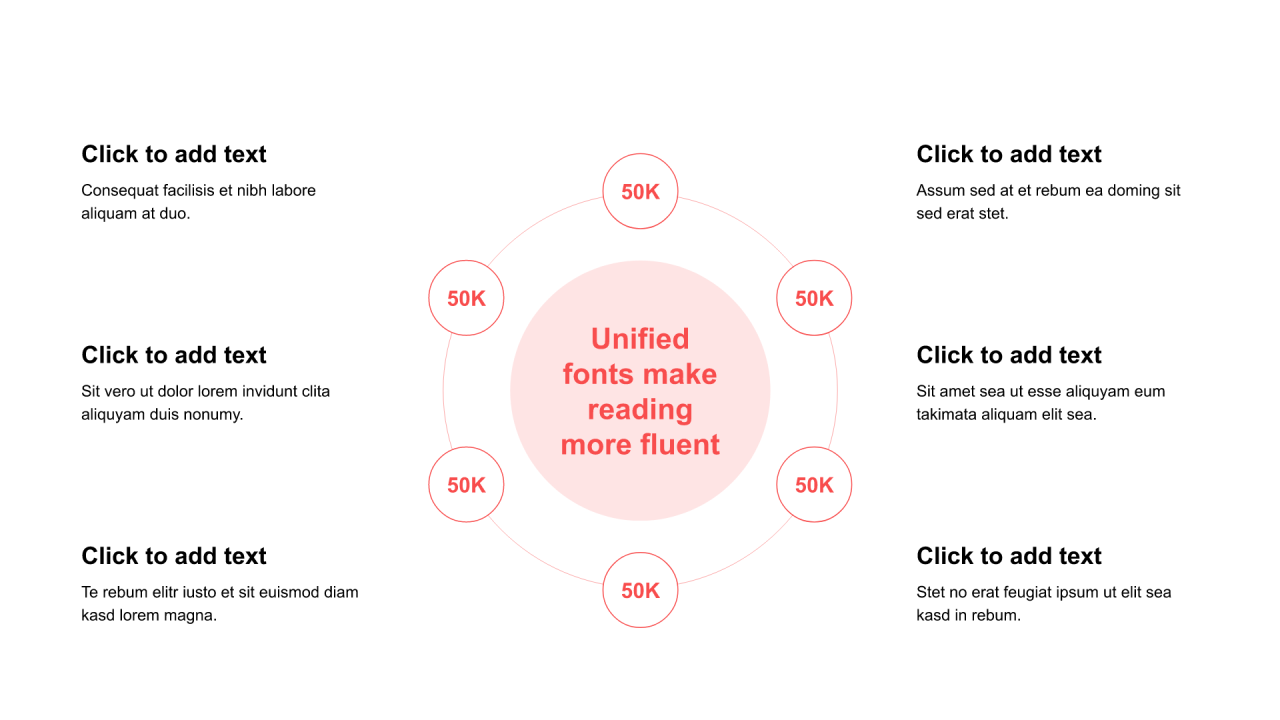 单色扁平6项多层圆环图