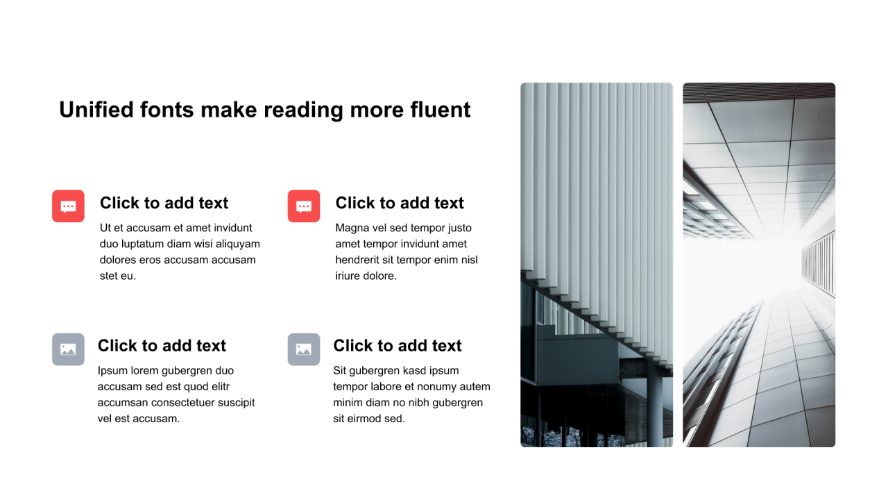 红色矩形扁平3项PPT关系