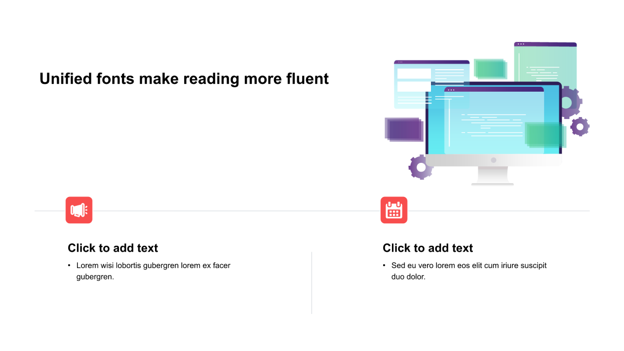 多色矩形扁平6项PPT列表