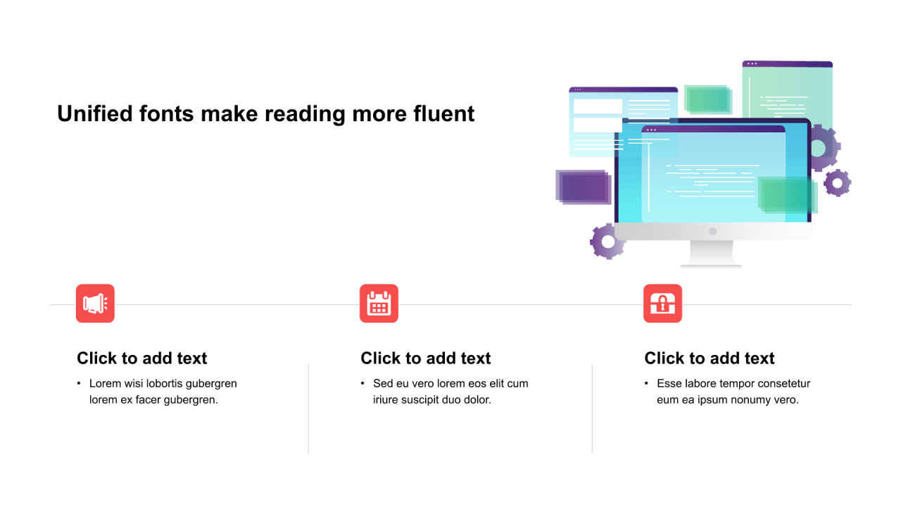 多色矩形扁平6项PPT列表