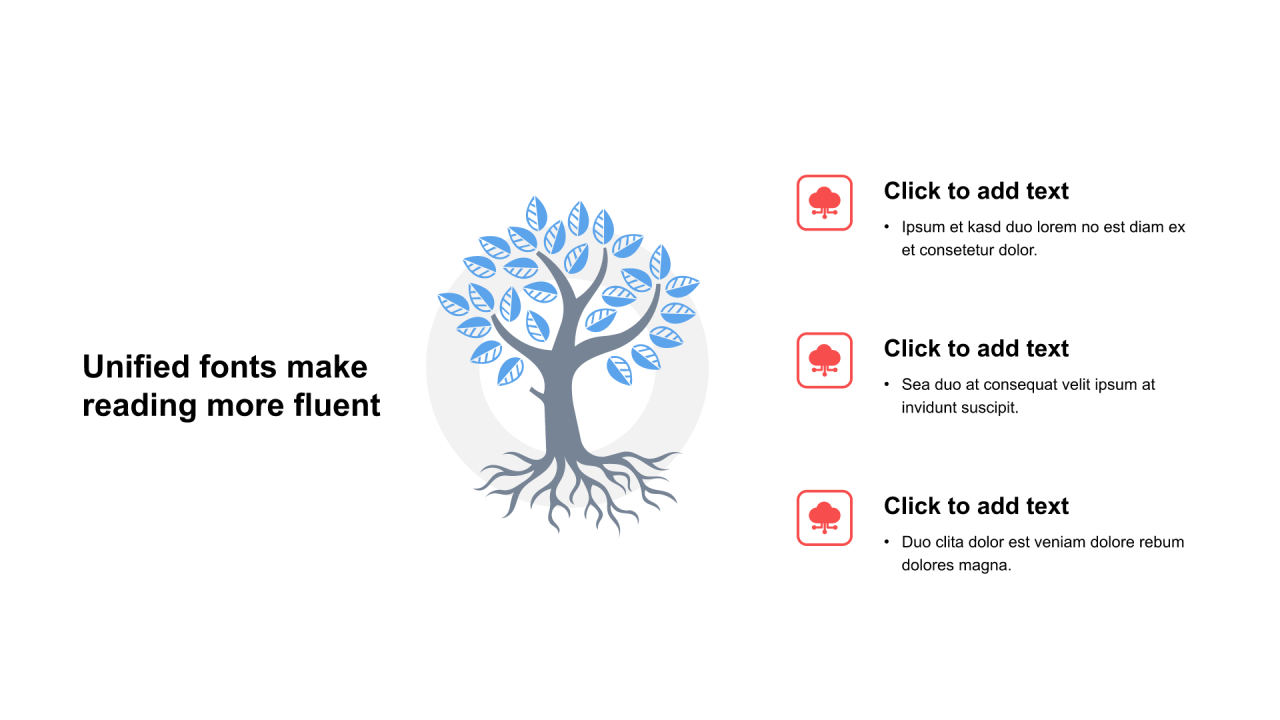 多色圆角矩形扁平3项PPT列表