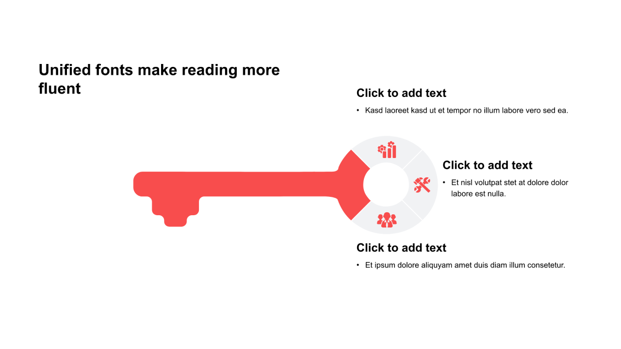 多色圆形扁平3项PPT列表
