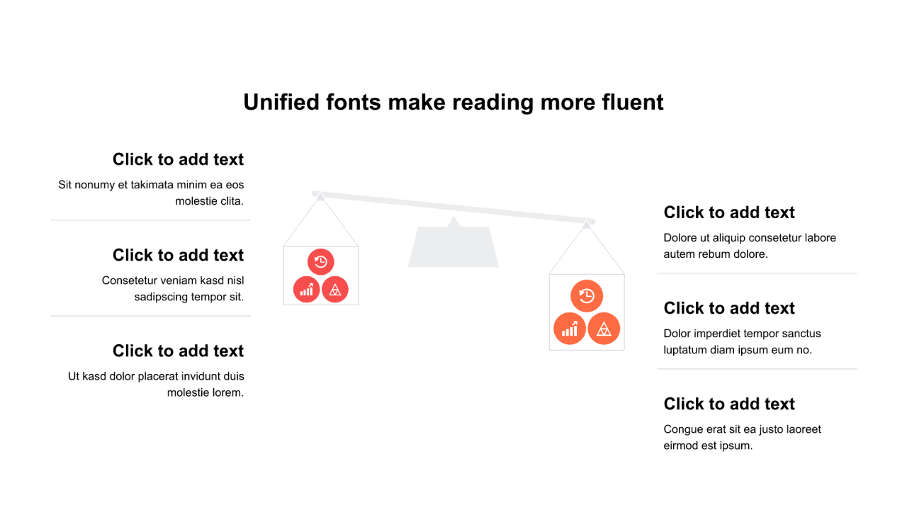 多色圆形扁平4项PPT关系