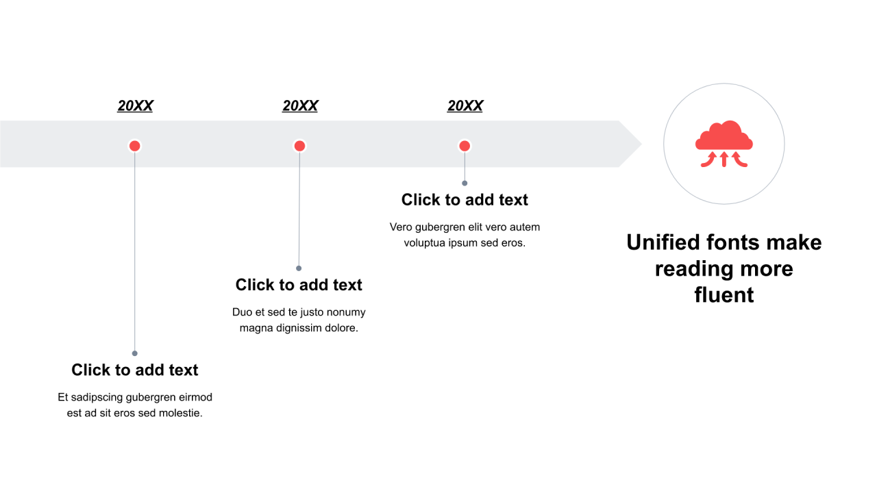 多色圆形扁平3项PPT流程